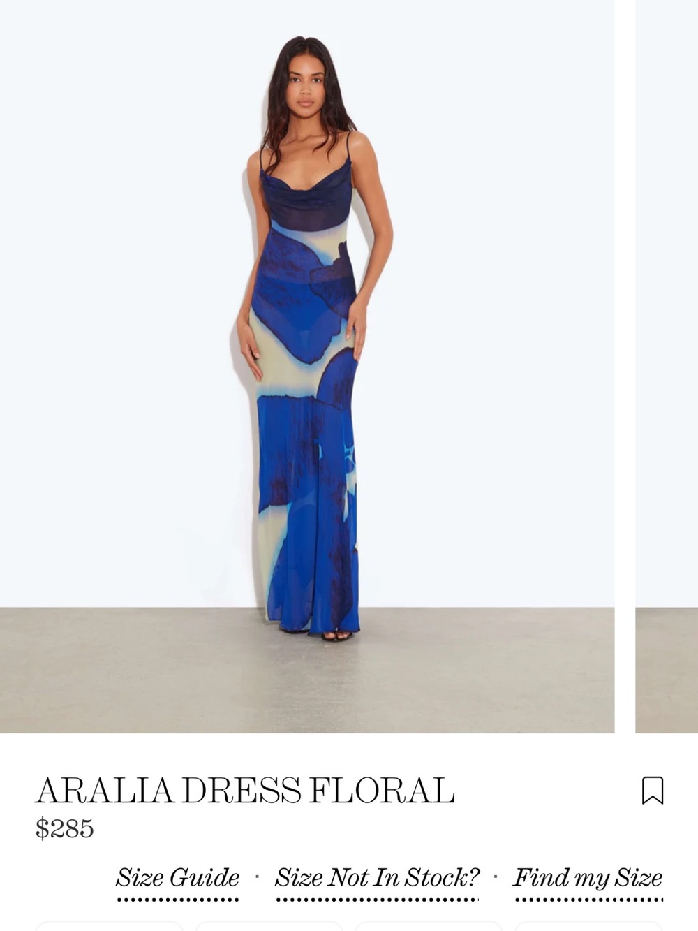 Rat & Boa Aralia Floral Maxi Dress - Blue